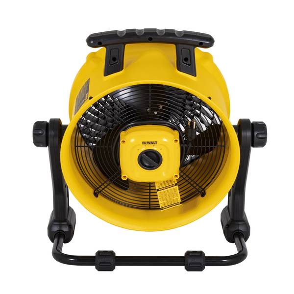 DEWALT 16 in. Yellow 3 Speed Benchtop and Hanging Drum Fan