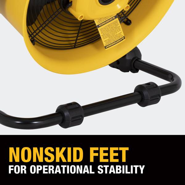DEWALT 16 in. Yellow 3 Speed Benchtop and Hanging Drum Fan