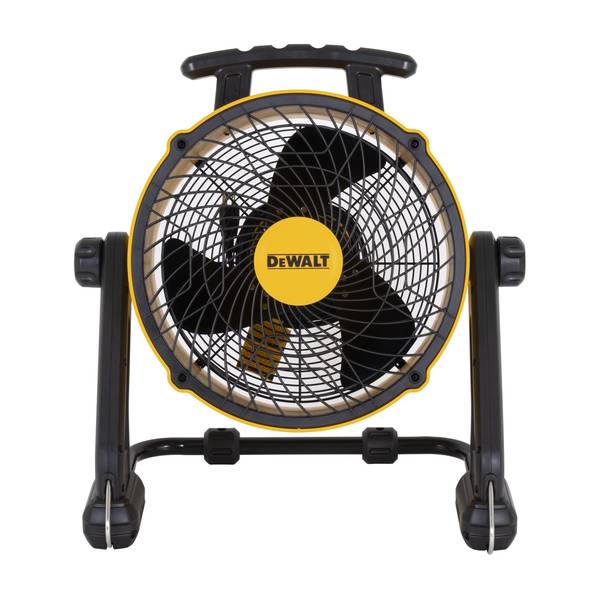 Photo of 16" Yellow 3 Speed Benchtop and Hanging Drum Fan