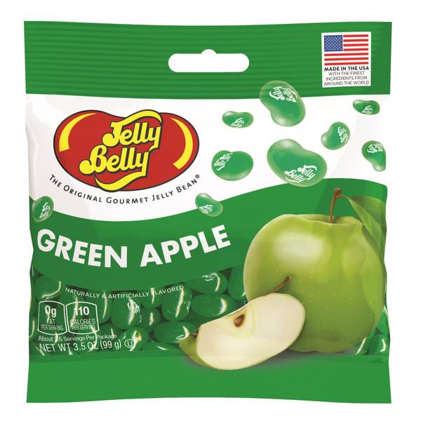 Photo of 3.5 oz Green Apple Jelly Bean Grab-N-Go Bag