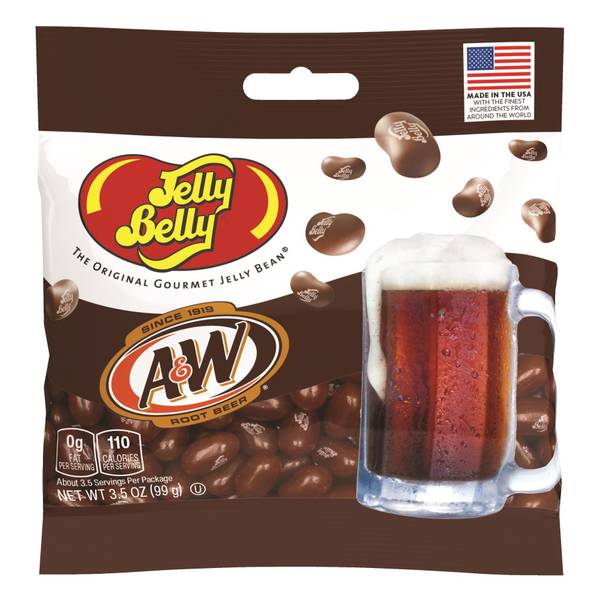 Photo of 3.5 oz A & W Rootbeer Jelly Bean Grab-N-Go Bag