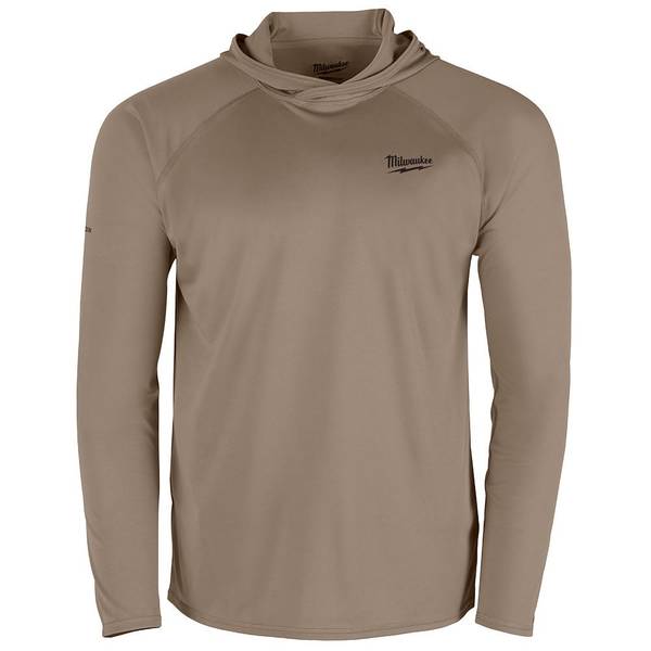 Milwaukee WORKSKIN Hooded Sun Shirt-SANDSTONE Size 2XL - M550N-2X