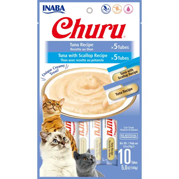 Churu 10-Count Tuna Variety Bag Cat Treats - IBA00716 | Blain's Farm & Fleet