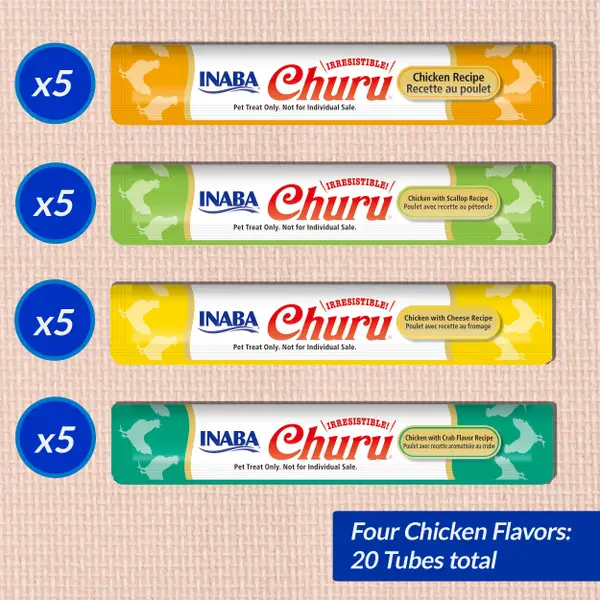 【同梱】churu Churu 20-Count Chicken Variety Box Cat Treats - IBA01549
