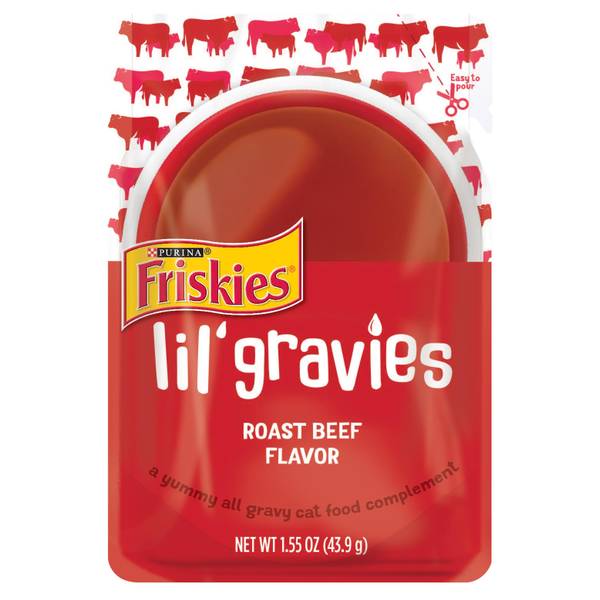 Photo of 1.55 oz Lil' Gravies Roast Beef Flavor Cat Food Complement Lickable Cat Treats