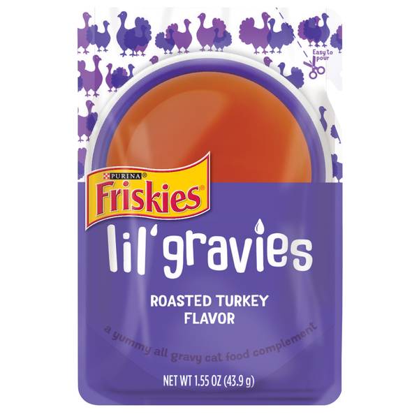 Photo of 1.55 oz Lil' Gravies Roasted Turkey Flavor Cat Food Lickable Cat Treats