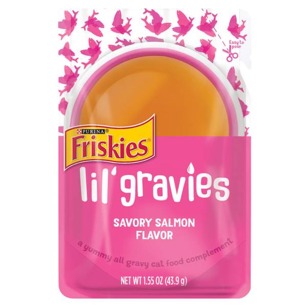 Photo of 1.55 oz Lil' Gravies Savory Salmon Flavor Cat Food Complement Lickable Cat Treats
