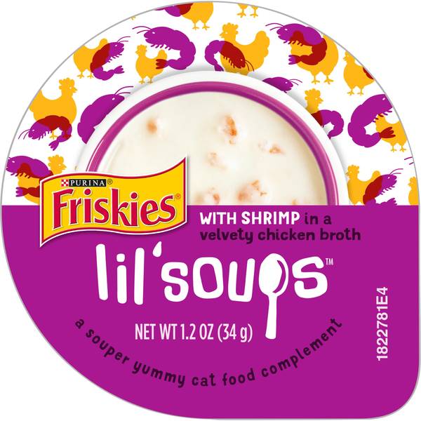 Photo of 1.2 oz Lil' Soups With Shrimp in a Velvety Chicken Broth Adult Wet Cat Food Complement