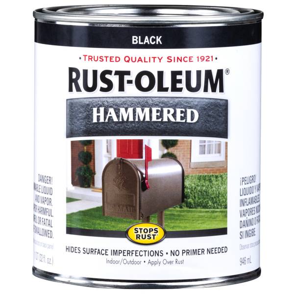 Photo of 1 Qt Stops Rust Hammered Black Protective Enamel Paint
