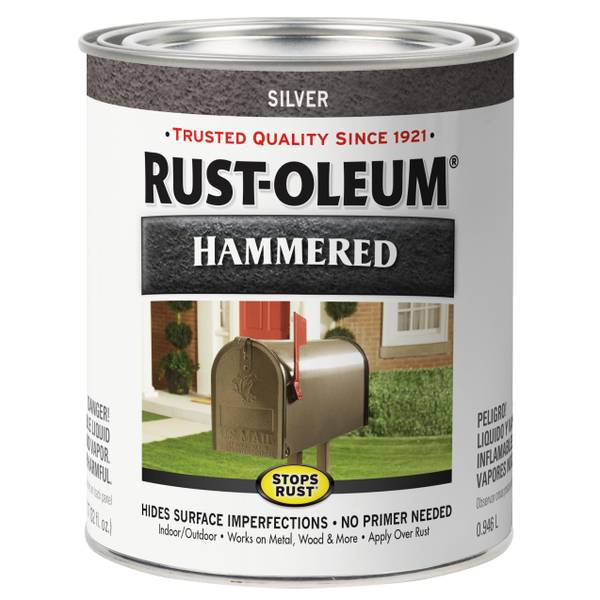 Photo of 1 Qt Stops Rust Hammered Silver Protective Enamel Paint