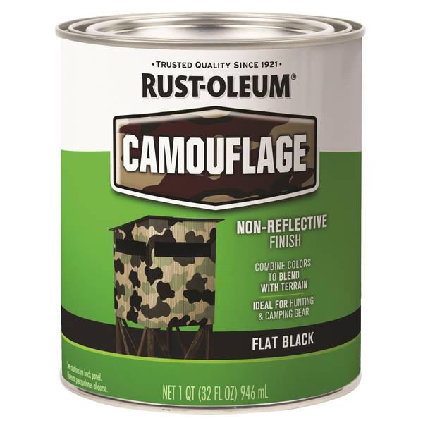 Photo of 1 Qt Camouflage Flat Black Brush On Paint