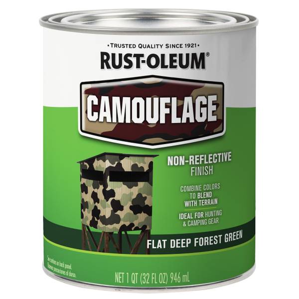 Rust-Oleum 1 Qt Camouflage Flat Forest Green Brush On Paint - 379560 ...