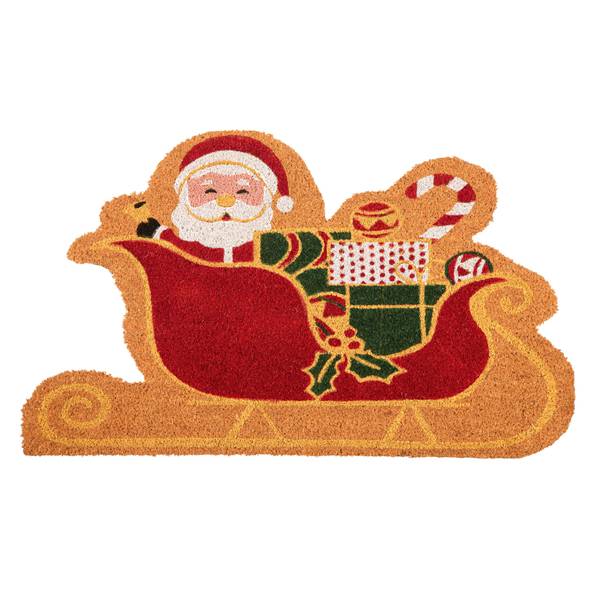 Evergreen Enterprises Santa in Sled Shaped Coir Mat 2RM1402 Blain's