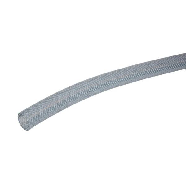 Photo of 1/2" I.D. x 3/4" O.D. x 10 ft. Clear Braided Vinyl Tubing