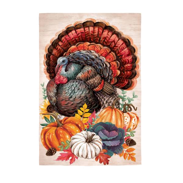 Photo of Tom Turkey Burlap Garden Flag