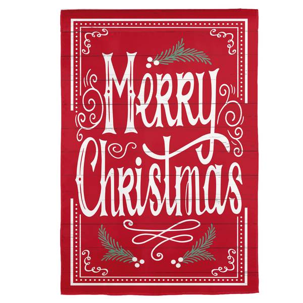 Photo of Merry Christmas Sign Burlap House Flag