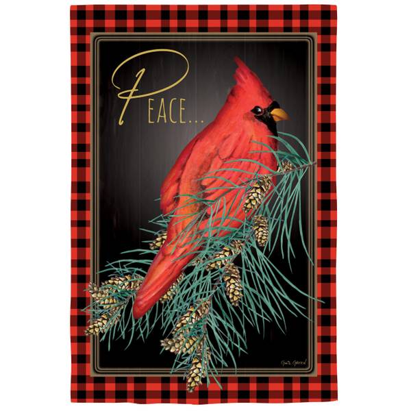 Evergreen Enterprises Cardinal Peace Burlap House Flag 13B12496