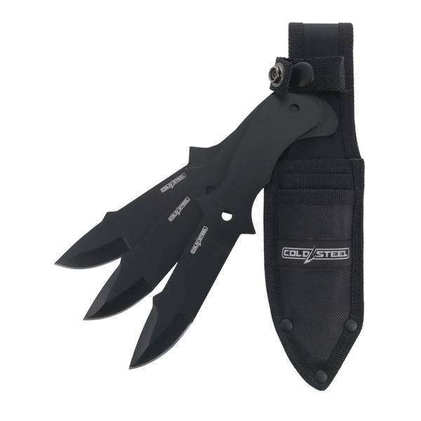 Cold Steel 3-Pack Black Throwing Knives - CS-TH-80KVC3PK | Blain's