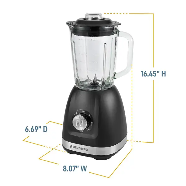 West Bend 48 oz Multi-Function Blender With Travel Cup