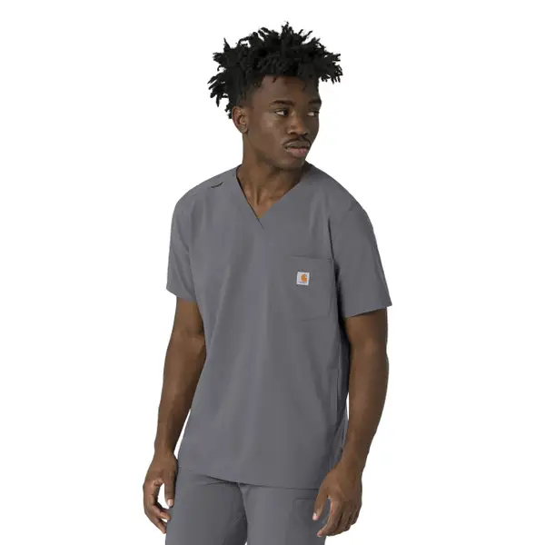 Carhartt Men's Force Cross-Flex V-Neck Scrub Top - C16410-BLK-S