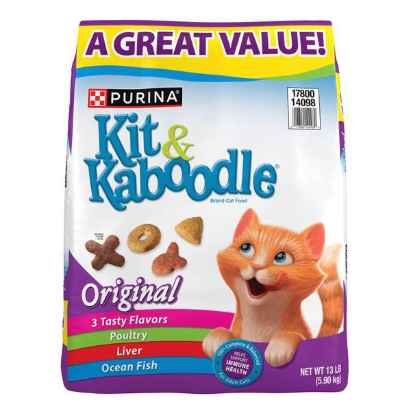 Kit & Kaboodle 13 lb Original Poultry, Liver and Ocean Fish Flavors Dry ...