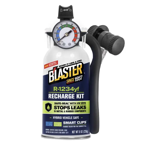 B'Laster R-1234yf Recharge Kit 8 oz New Safe-Seal with UV Dye