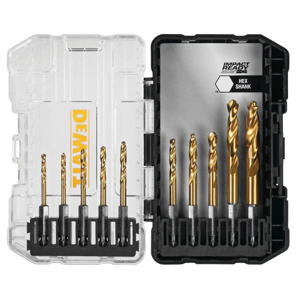 Photo of IMPACT READY Titanium Nitride Coating Drill 10-Piece Drill Bit Set