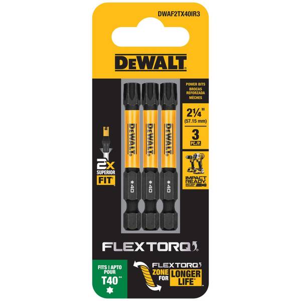 Photo of 3-Pack FlexTorq IMPACT READY 2.25" Torx T40 Bit