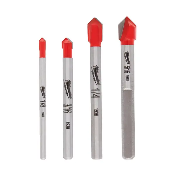 Milwaukee 4-Piece Glass and Tile Bit Set - 48-20-8988 | Blain's