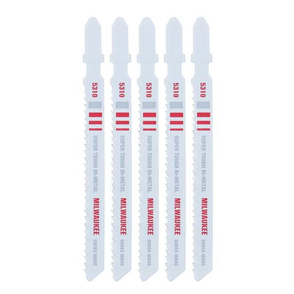 Photo of 5-Pack 4" 10TPI T-Shank Multi-Material Bi-Metal Jig Saw Blades