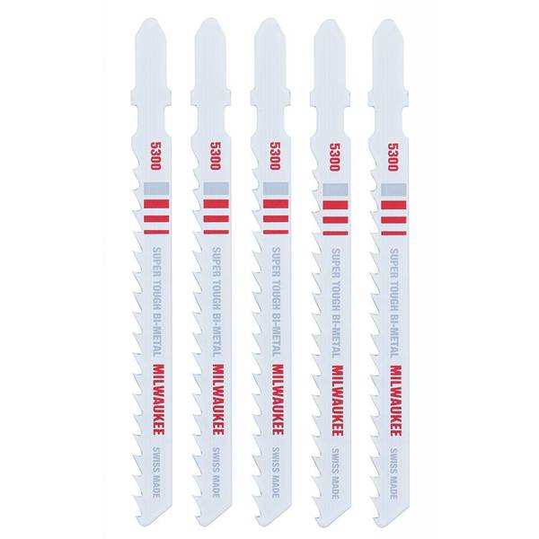 Photo of 5-Pack 4" 6TPI T-Shank Multi Material Bi-Metal Jig Saw Blades