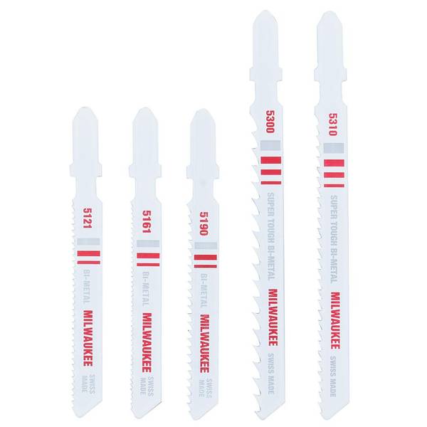 Milwaukee 5Piece TShank BiMetal Jig Saw Blade Set 49221178