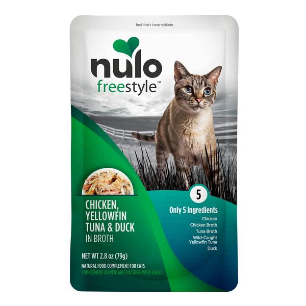Photo of 24-Count FreeStyle Cat Chicken, Yellowfin Tuna & Duck in Broth Pouch, 2.8 oz Protein-Rich Food