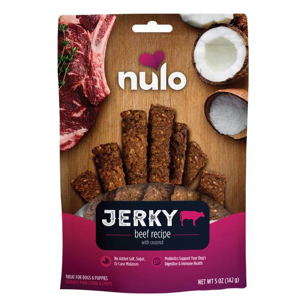 Photo of FreeStyle Dog Jerky Strips, Grain-Free Beef with Coconut, 5 oz Single-Source Protein Formula