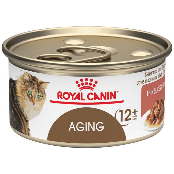Photo of 24-Count, 3 oz Feline Health Nutrition Aging 12+ Thin Slices In Gravy Canned Cat Food