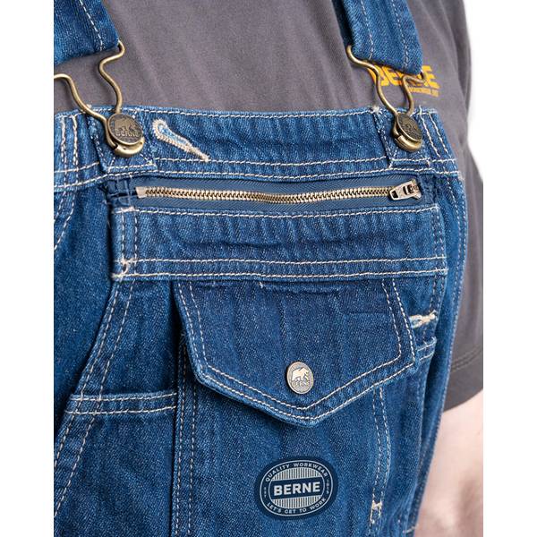 Berne Men's Heritage Unlined Washed Denim Bib Overalls - B910SWD