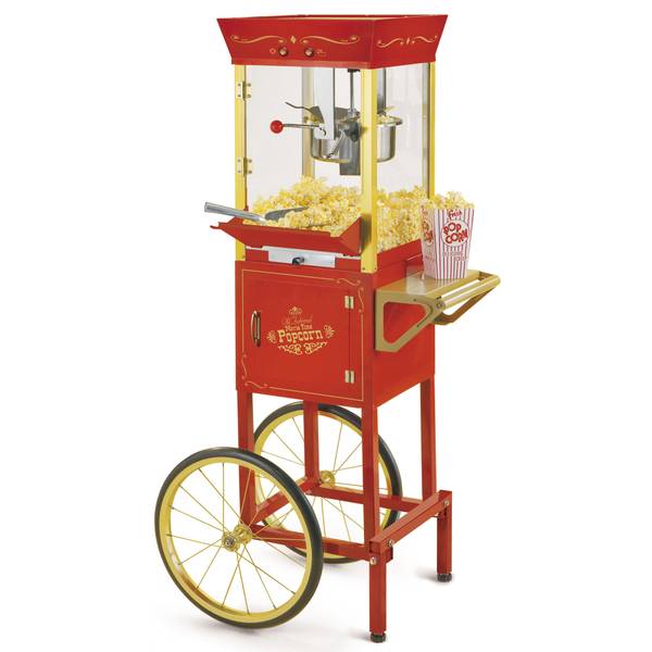 Photo of 53" Vintage Professional Popcorn Cart with 8-Ounce Kettle