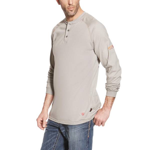 Photo of Men's Flame Resistant Henley Long Sleeve T-Shirt