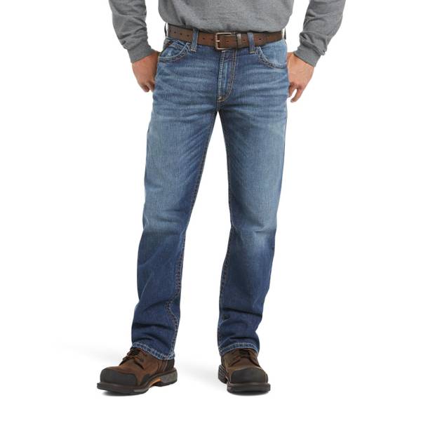 Men's Rebar M4 Distressed Workhorse Phantom Relaxed Fit Boot Cut Denim