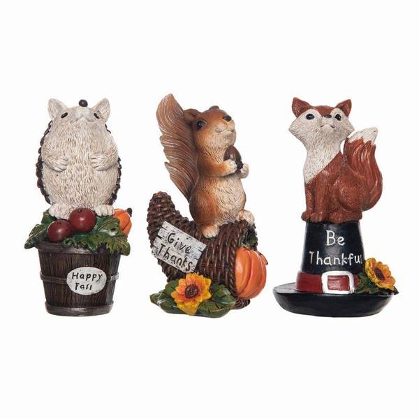 Photo of Resin Cute Critter Thanksgiving Figure Assortment