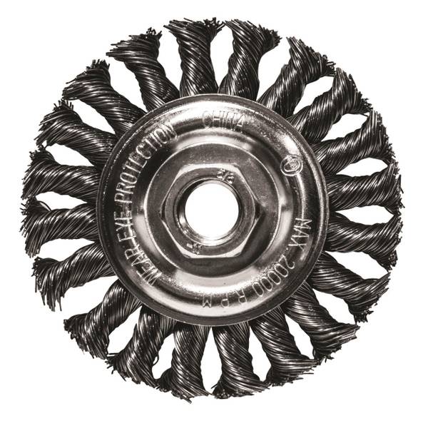 Photo of 4 x 5/8-11 Knotted Wheel Brush