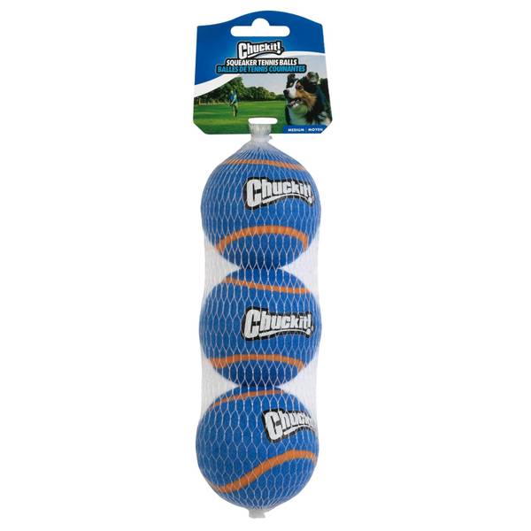 Chuckit! 3-Pack Medium Squeaker Tennis Balls - 33228 | Blain's Farm & Fleet