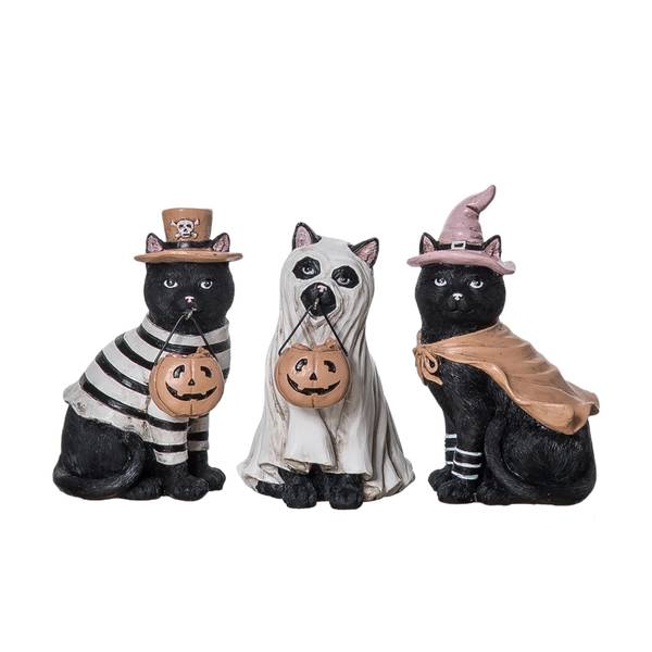 Photo of Resin Costume Cat Figurine, Assorted