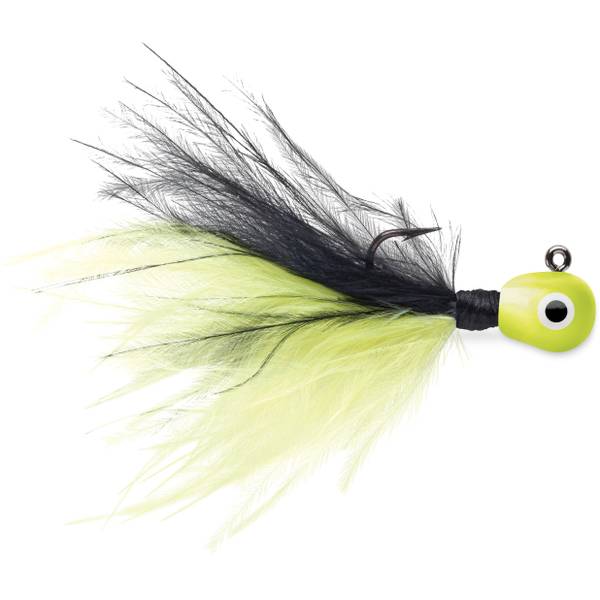 VMC 2Count Tungsten Roach Jig 1/16 Glow Chartreuse TRJ116GLCH