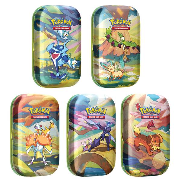 ポケモンカードゲーム Vibrant Paldea Tin Collection Display Pokemon: Vibrant Paldea Mini Tin (Set of 5) - Game Nerdz