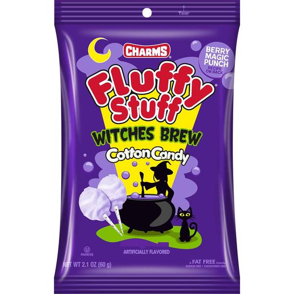 Charms 2.1 oz Berry Punch Fluffy Stuff Witches Brew Cotton Candy ...