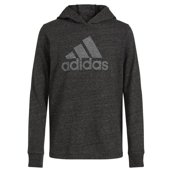 Adidas Boy's Long Sleeve Hooded Snow Heather Tee - AA8057-K01SH-JC2-S ...