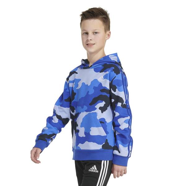 Adidas Boys Long Sleeve France Camo Printed Hooded Pullover AA8011 AQ05 JC2 S Blain s Farm Fleet