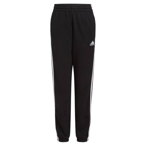 Adidas Boy s Elastic Cuff Jogger in Black Medium Fleece