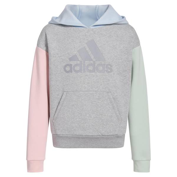 adidas Girls Color Block Fleece Hoodie